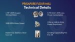 Prisapure Fully Automatic Domestic Flour Mill, Atta Chakki, Gharghanti 0.75 u/hr WHITE GOLD Flourmill - Image 4